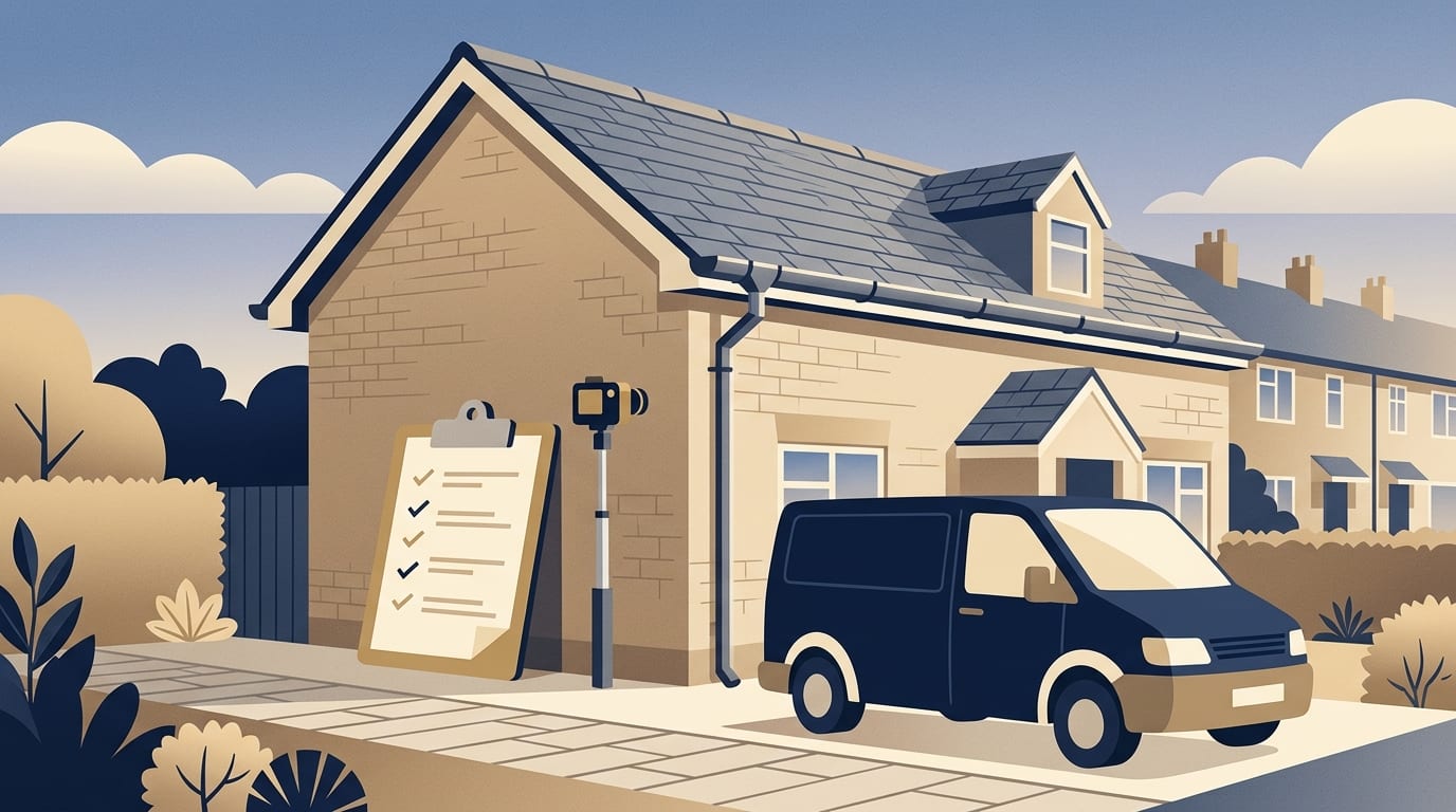 Illustration of the roofline of a house